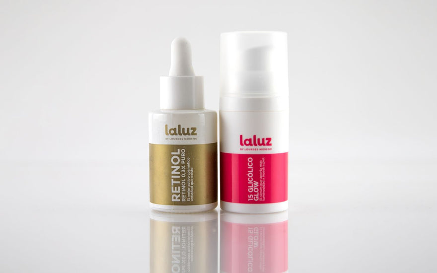 Retinol y ácido glicólico: piel luminosa