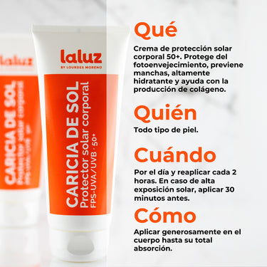 Caricia de Sol 50+| Crema solar corporal