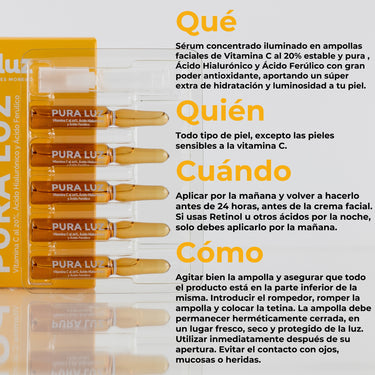 Pura Luz | 5 Ampollas de Vitamina C al 20%
